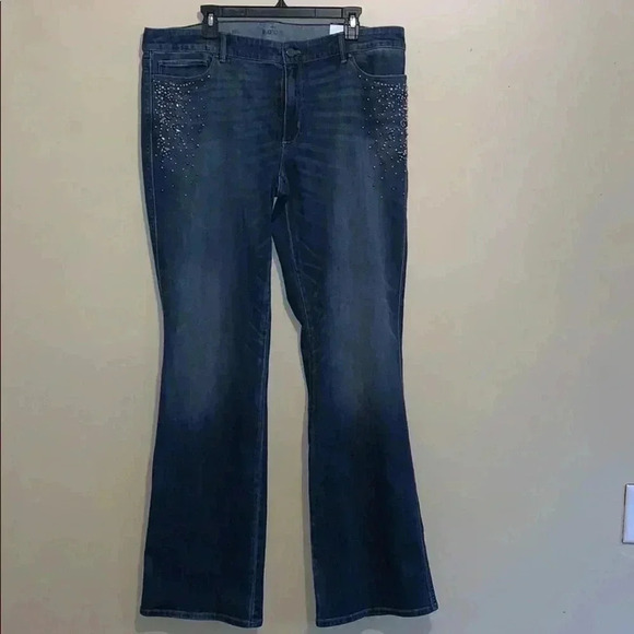 White House Black Market Embellished Bootcut Jeans - Picture 2 of 7